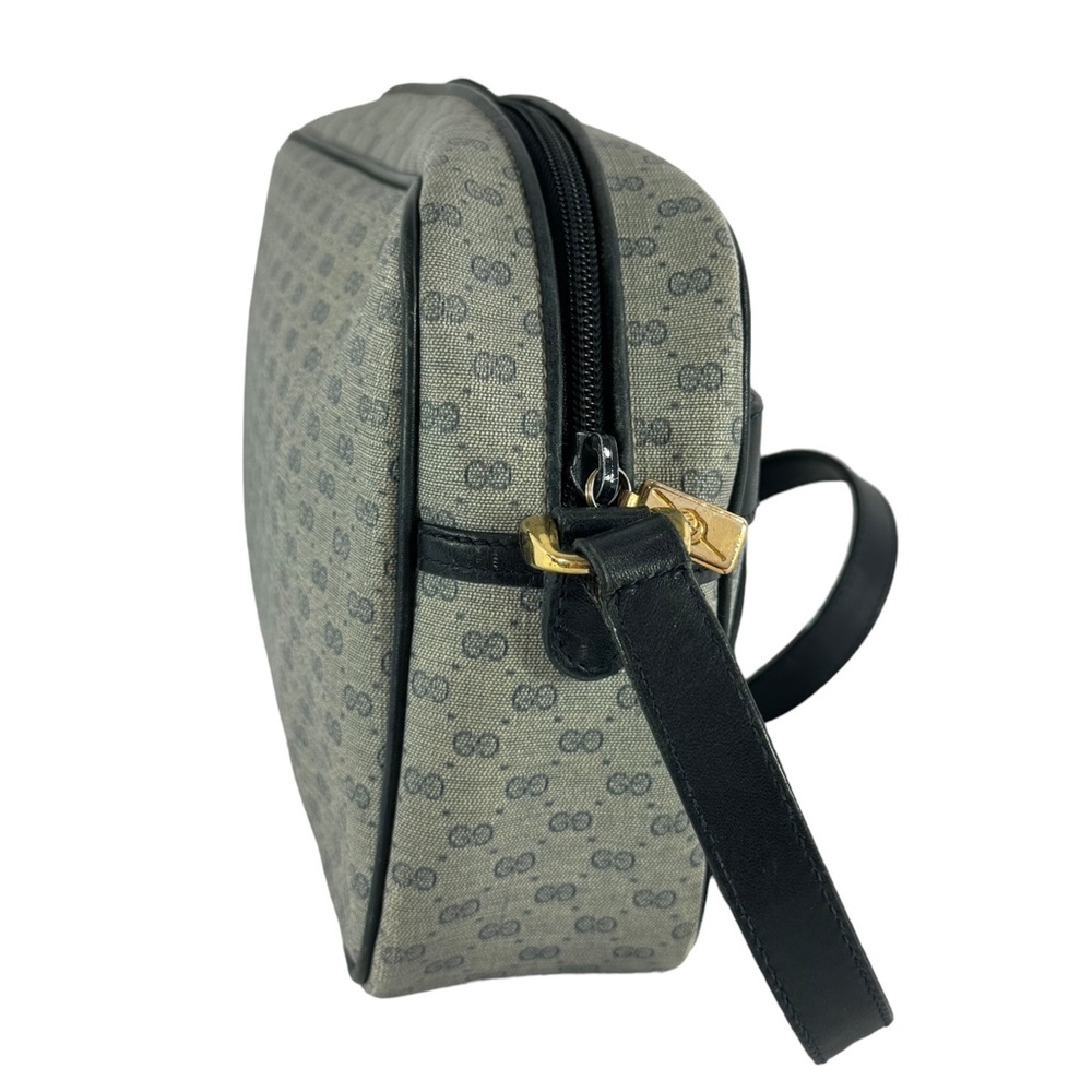 GUCCI Navy Blue Canvas Supreme Micro GG Blue Trim Crossbody Bag Authenticated - Picture 5 of 17